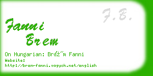 fanni brem business card